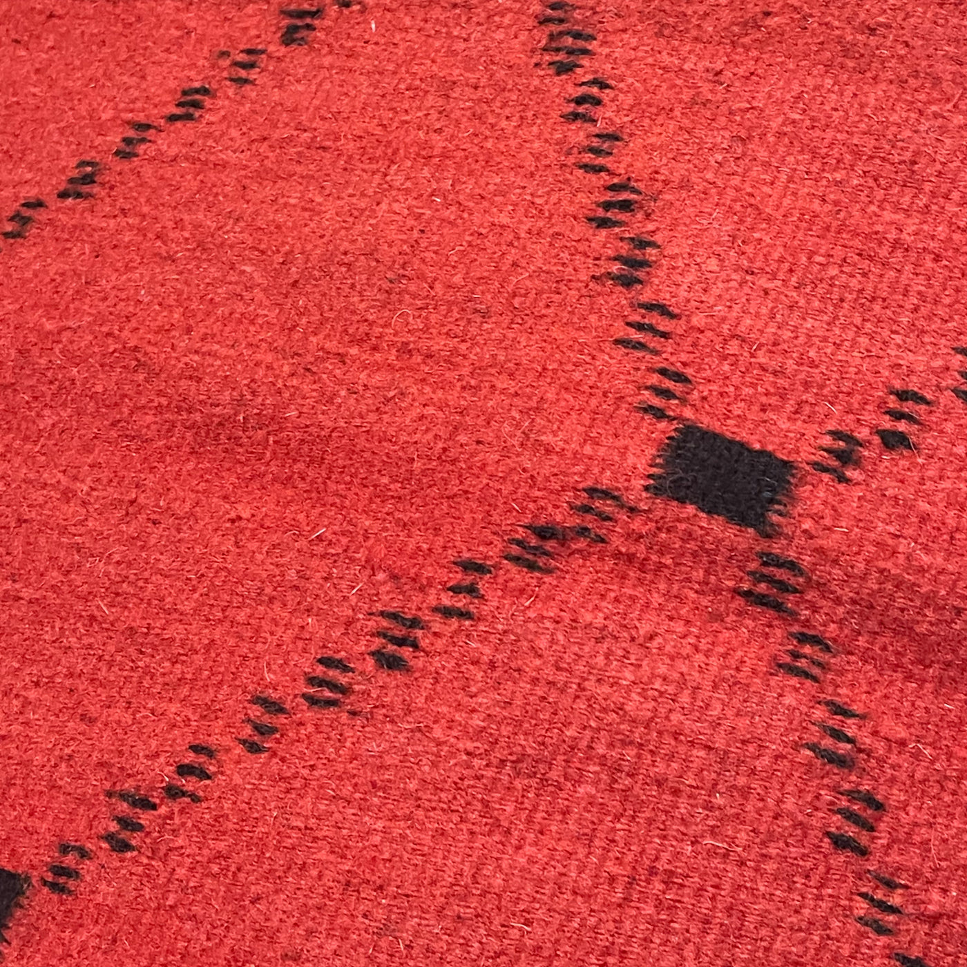 Zapotec Style Handwoven  Indian Weaving Red from Oaxaca - 2.5’ x 5’