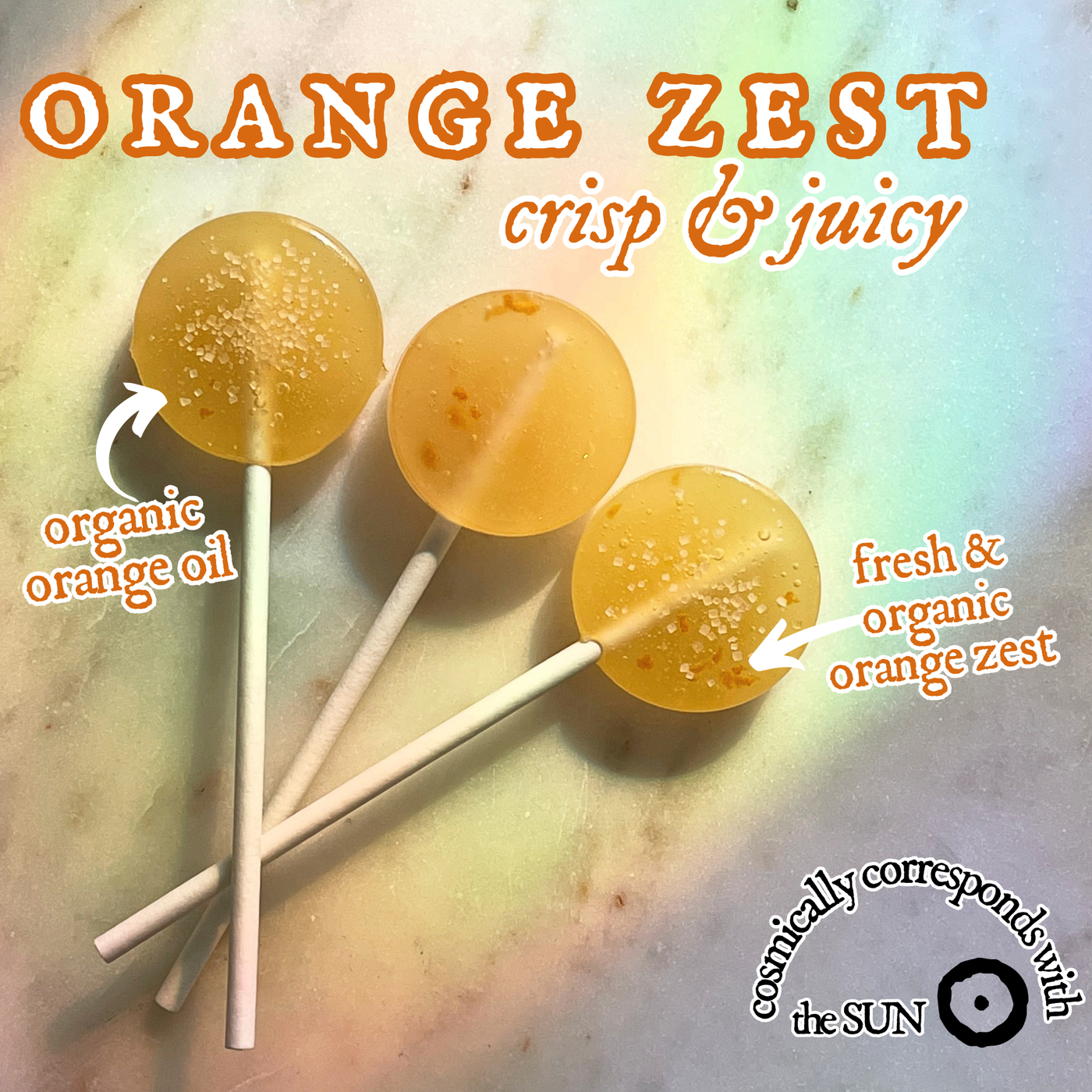 Plants & Planets Lollipops - Cosmic Candy Apothecary: Peaches & Cream