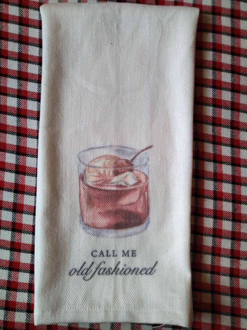 Call Me Old Fashioned Bourbon Tea Towel - Whiskey Tea Towel
