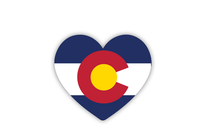 Heart Colorado Flag Sticker: Small / With Hang Tag