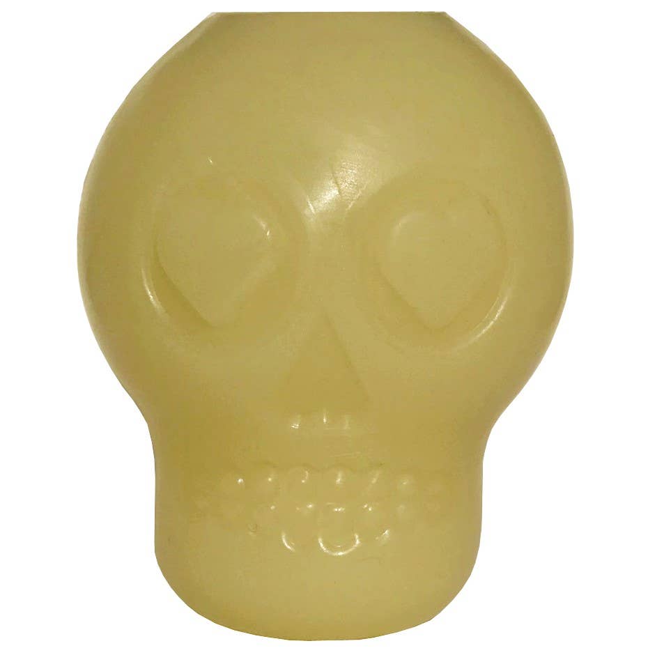 Glow in the Dark Skull Chew Toy & Treat Dispenser - Medium