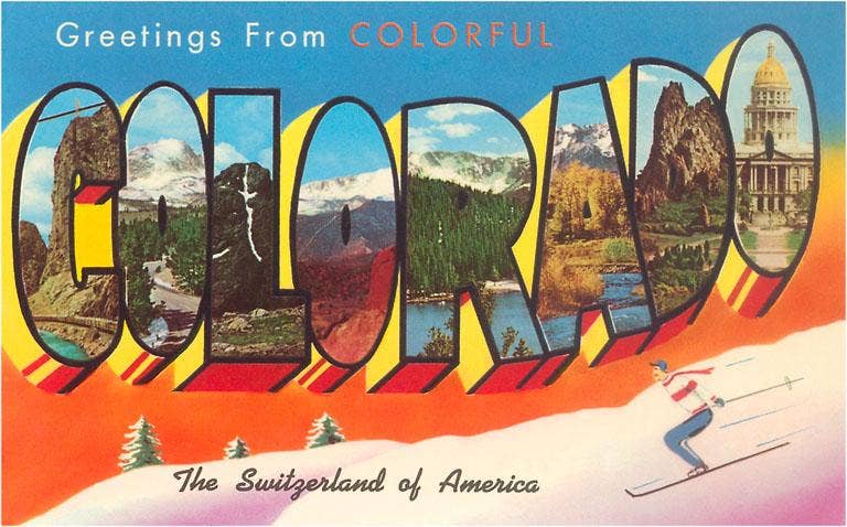 CO-204 Greetings from Colorful Colorado - Vintage Image, Postcard
