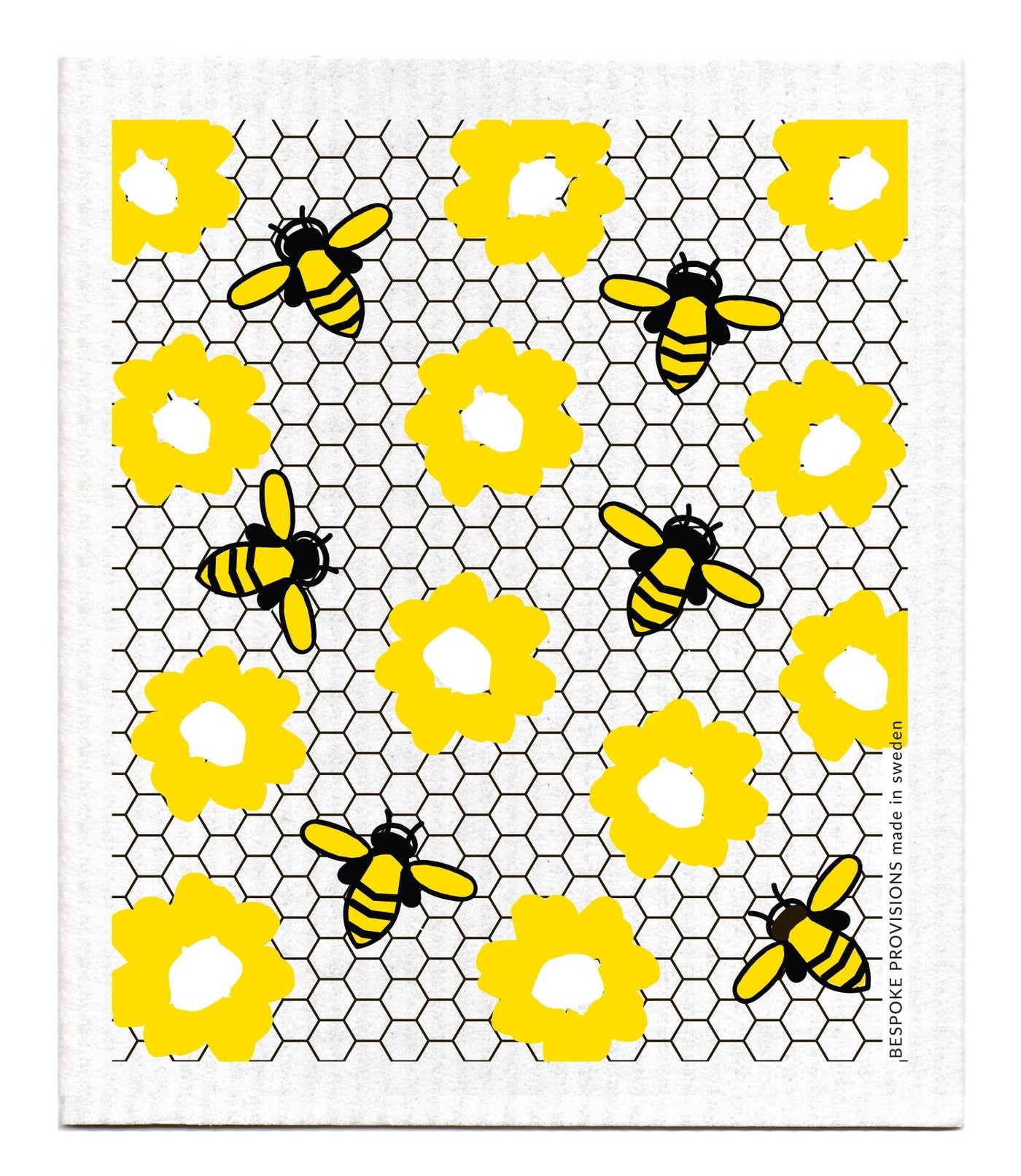 Bees on Honeycomb Swedish Dishcloth
