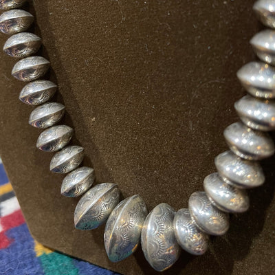 Navajo Pearl 28" Vintage Necklace & Earrings Set