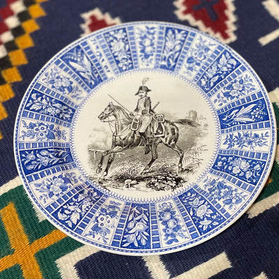 Antique Soldier & Horse Plate