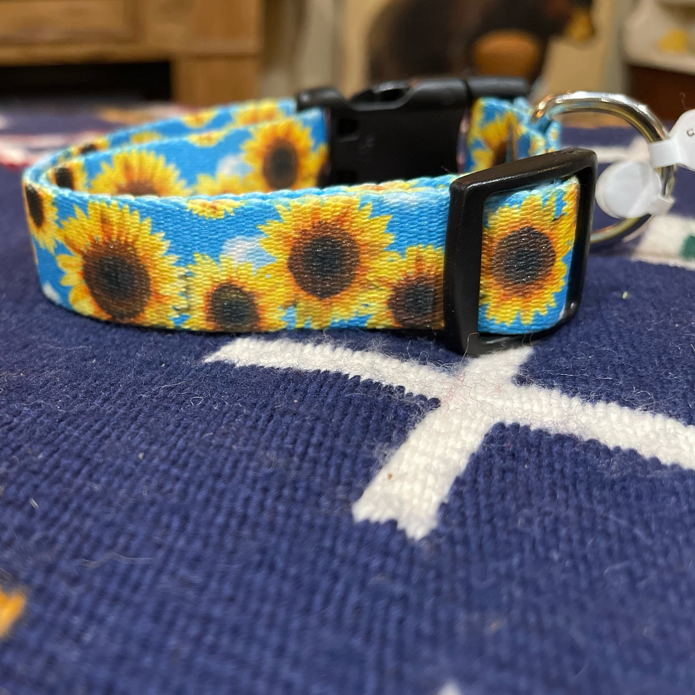 Sunflowers on Medium Dog Collar