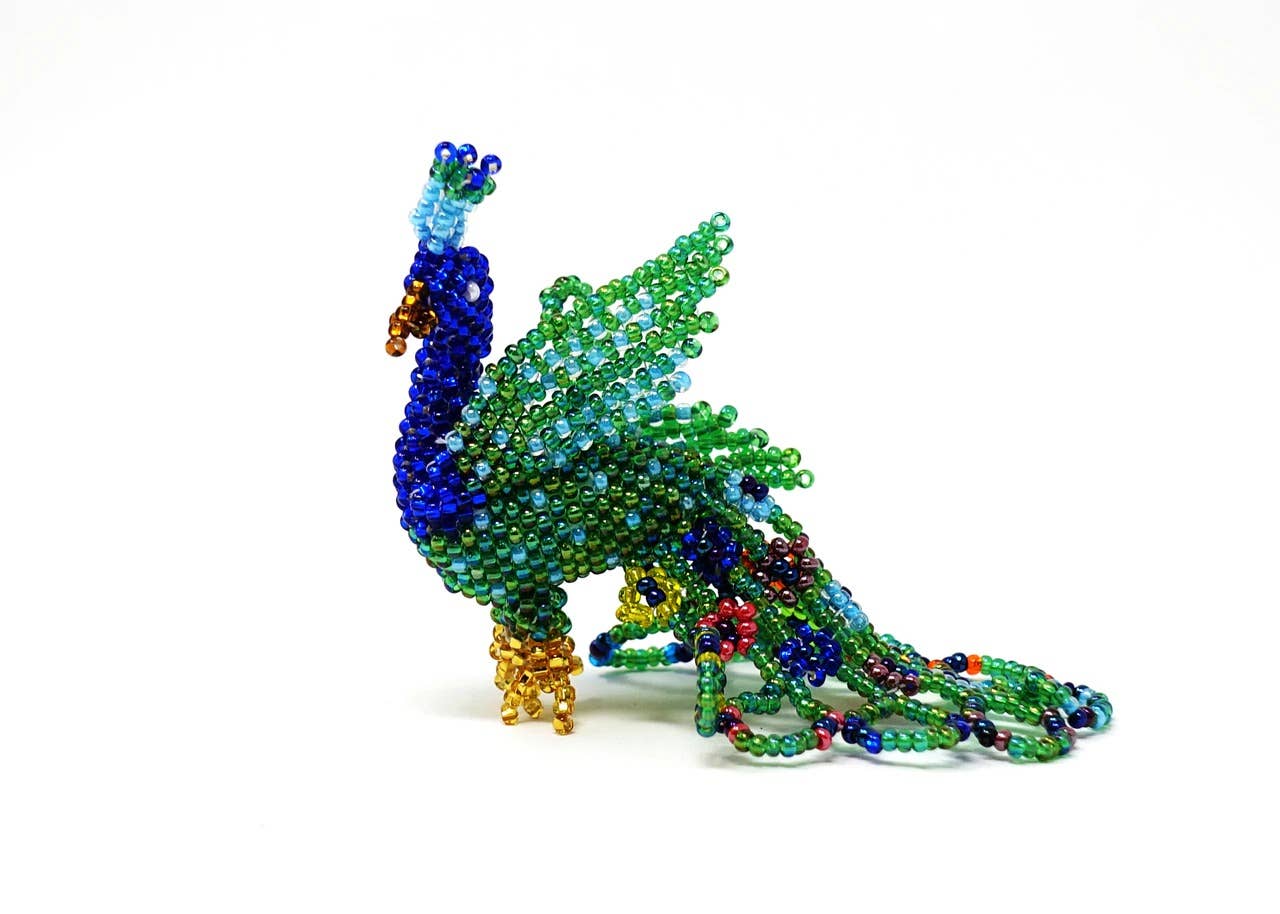 Small Peacock Ornament- Blue/ Green