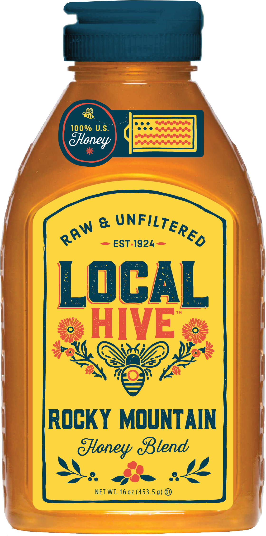 Local Hive Raw & Unfiltered, Rocky Mountain Honey Blend 16oz