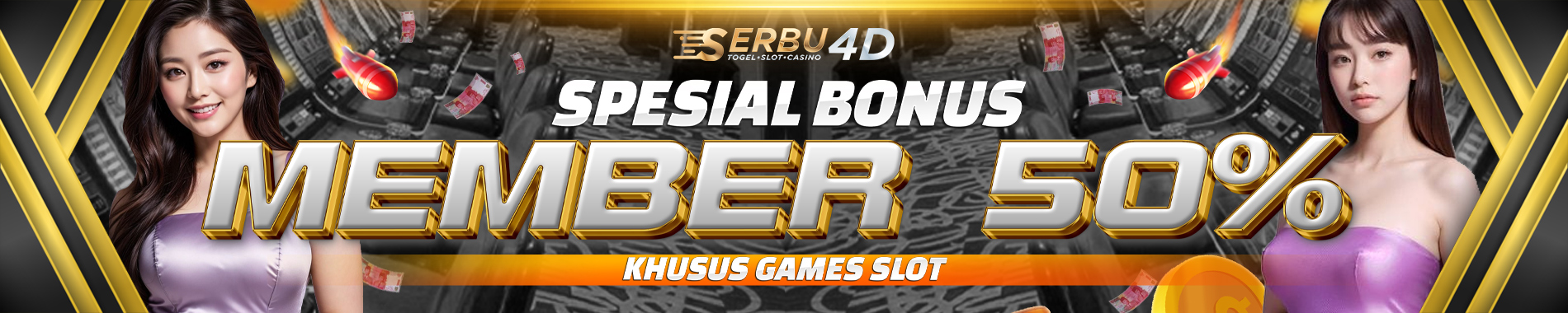 SERBU4D: Situs Slot Gacor Terpercaya Bonus New Member 50%
